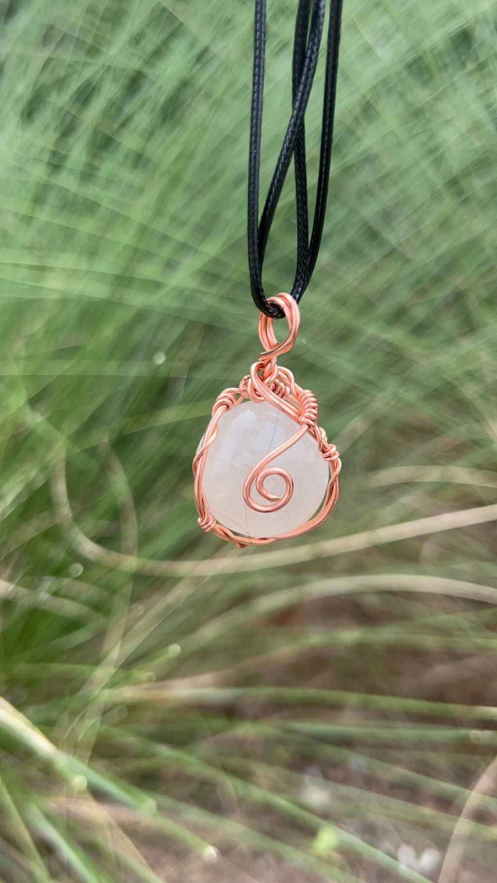 Copper Wrapped-Clear Quartz Orb