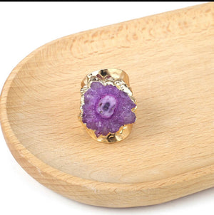 Druzy Agate Chunky Rings