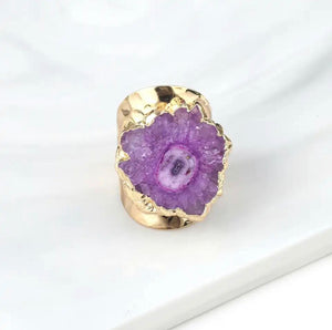 Druzy Agate Chunky Rings