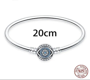 Evil Eye Charm Bracelet-Sterling Silver 925