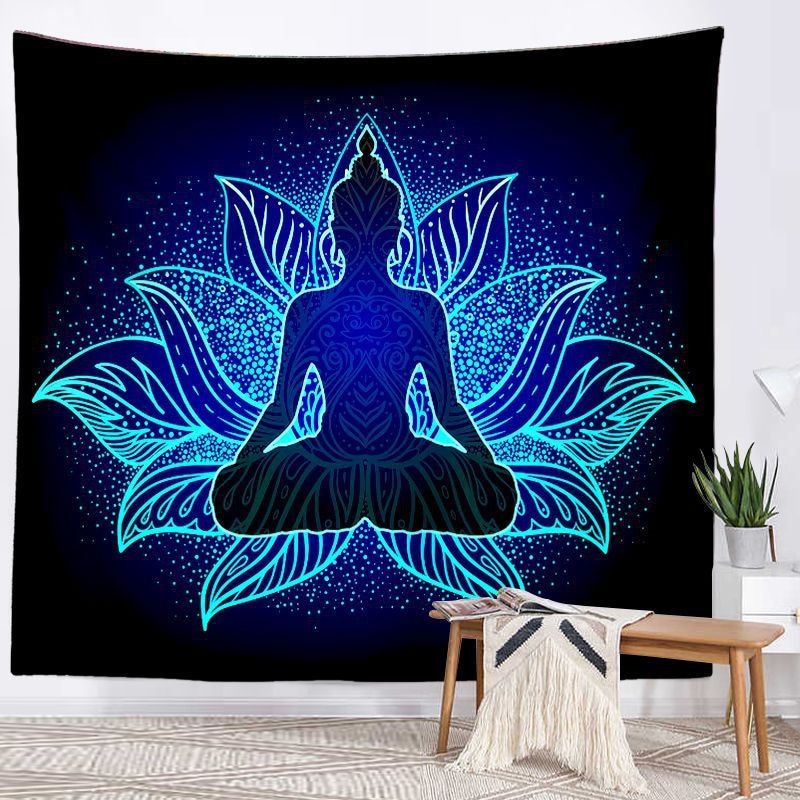 Spiritual Wall Tapestry - Chakra-Buddah-lotus-sacred geometry