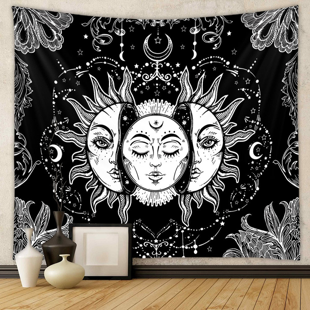 Spiritual Wall Tapestry - Chakra-Buddah-lotus-sacred geometry