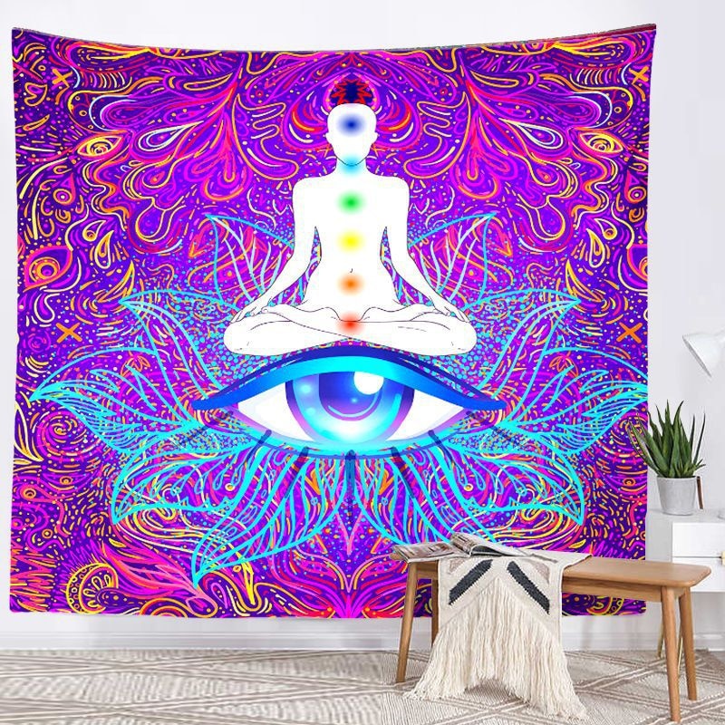 Spiritual Wall Tapestry - Chakra-Buddah-lotus-sacred geometry