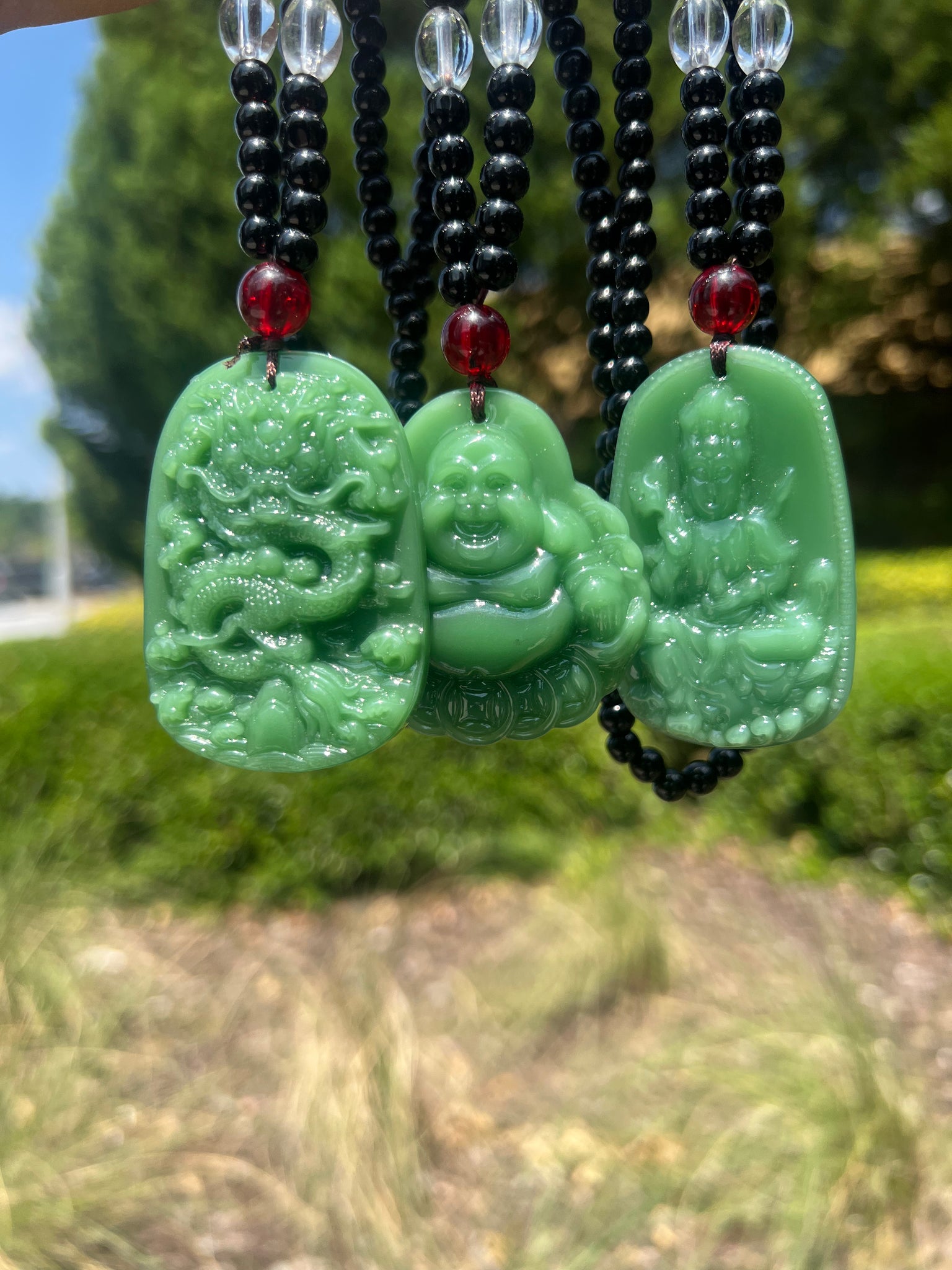 Lucky Jade Pendant Necklaces