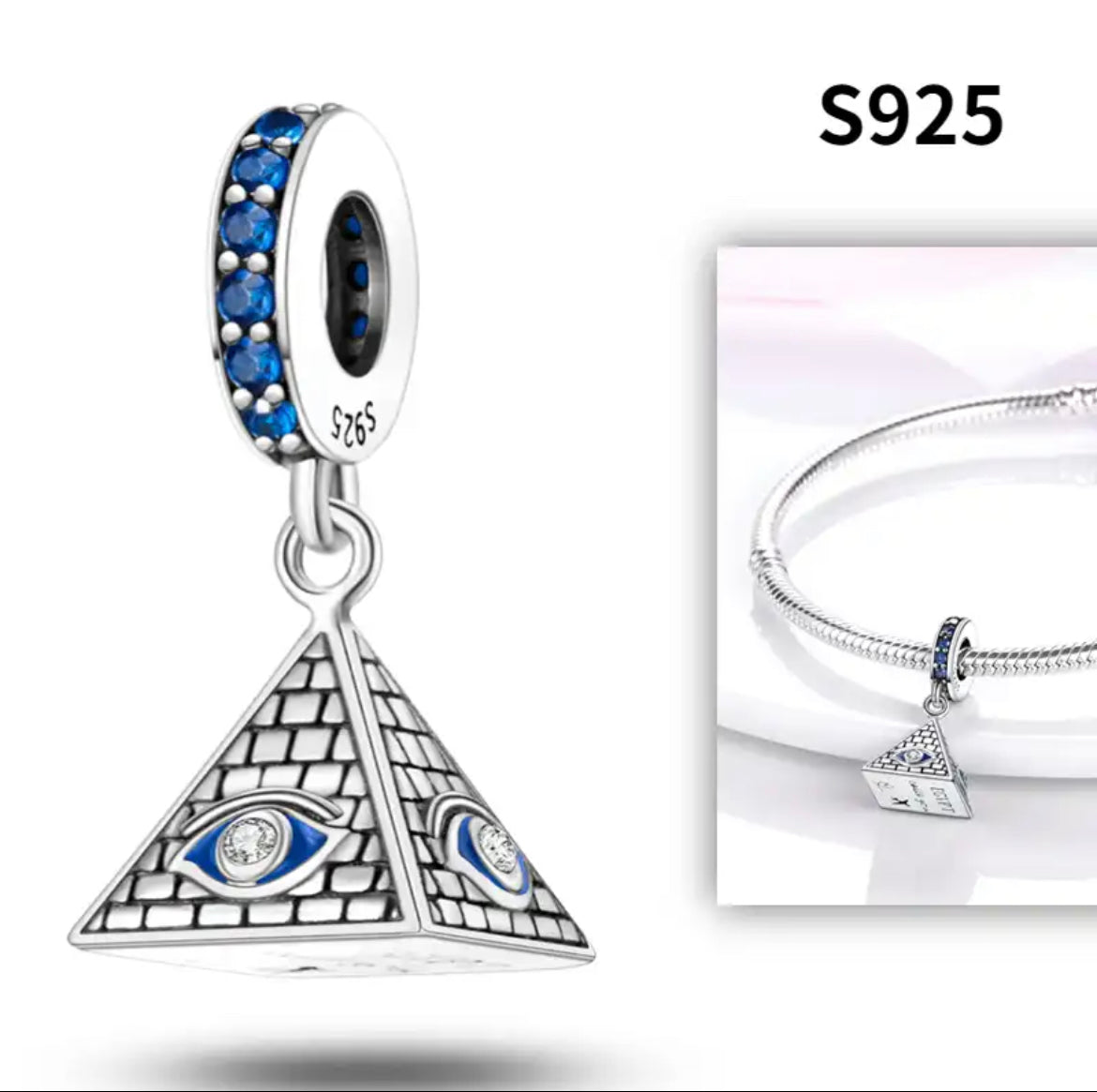 Evil Eye Charm Bracelet-Sterling Silver 925