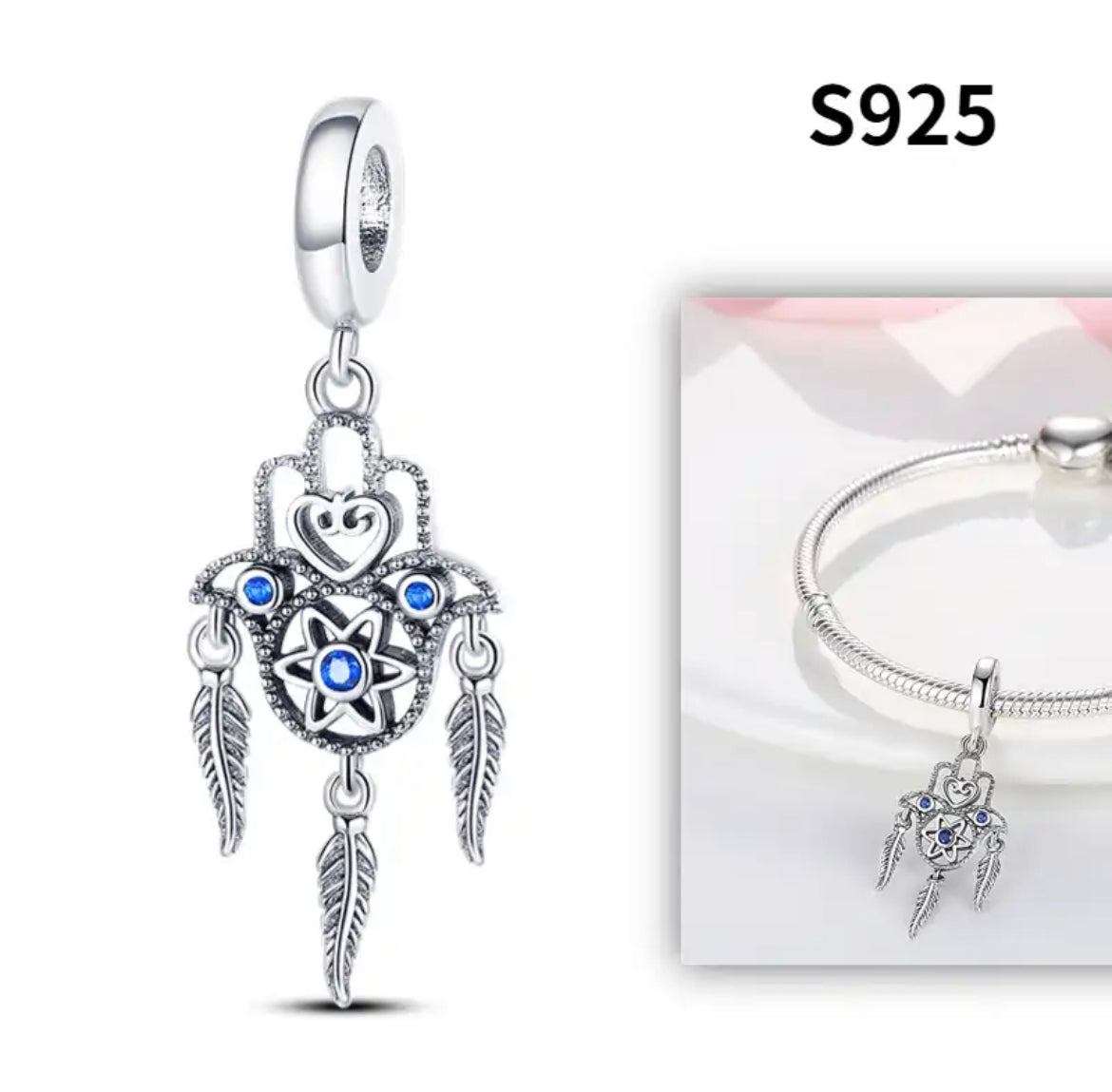 Evil Eye Charm Bracelet-Sterling Silver 925