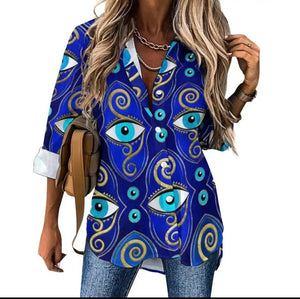 Evil Eye Button Down