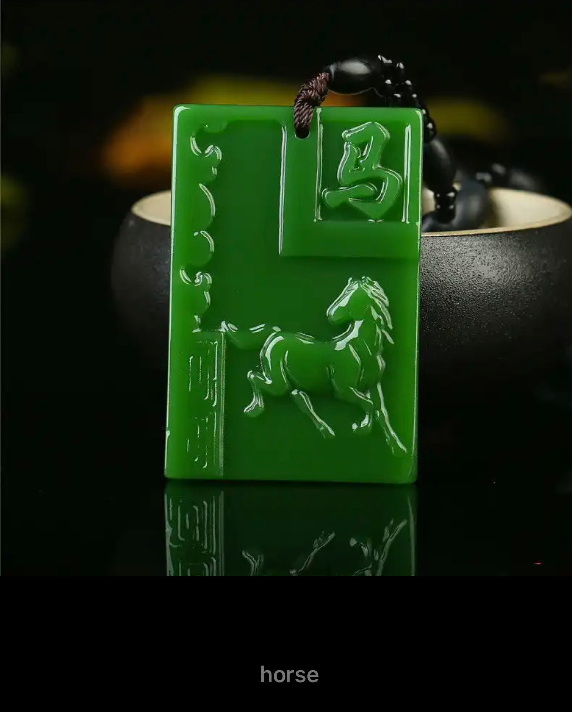 Jade Chinese Zodiac Pendant Necklaces