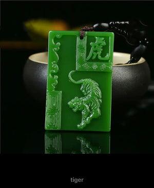 Jade Chinese Zodiac Pendant Necklaces