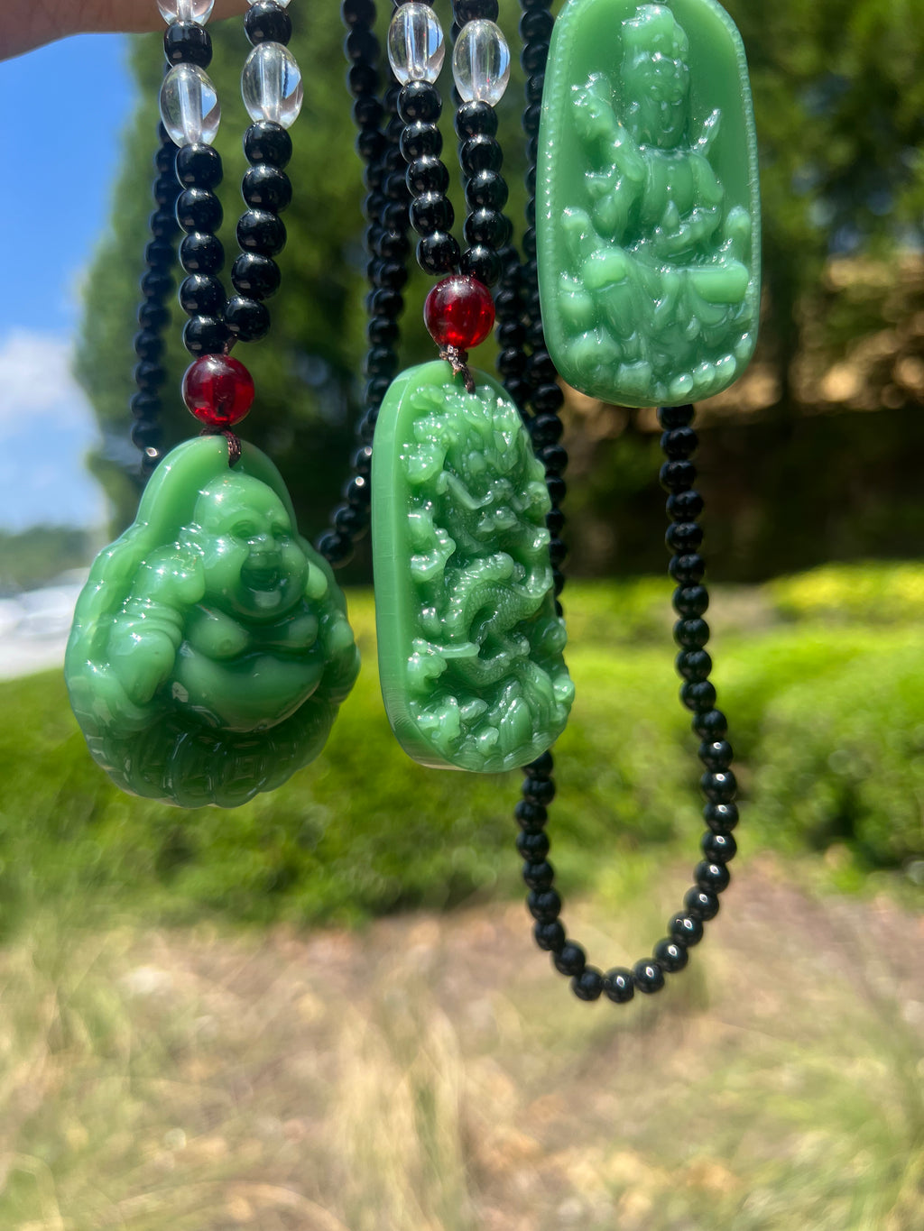 Lucky Jade Pendant Necklaces