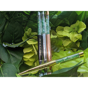 Green Aventurine Crystal filled Affirmation Wand Pen | Manifestation Tools |