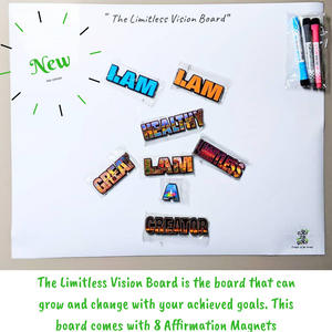 Manifestation Tools-The Limitless Vision Board Kit- with Affirmation Magnets|The Affirmation Collection