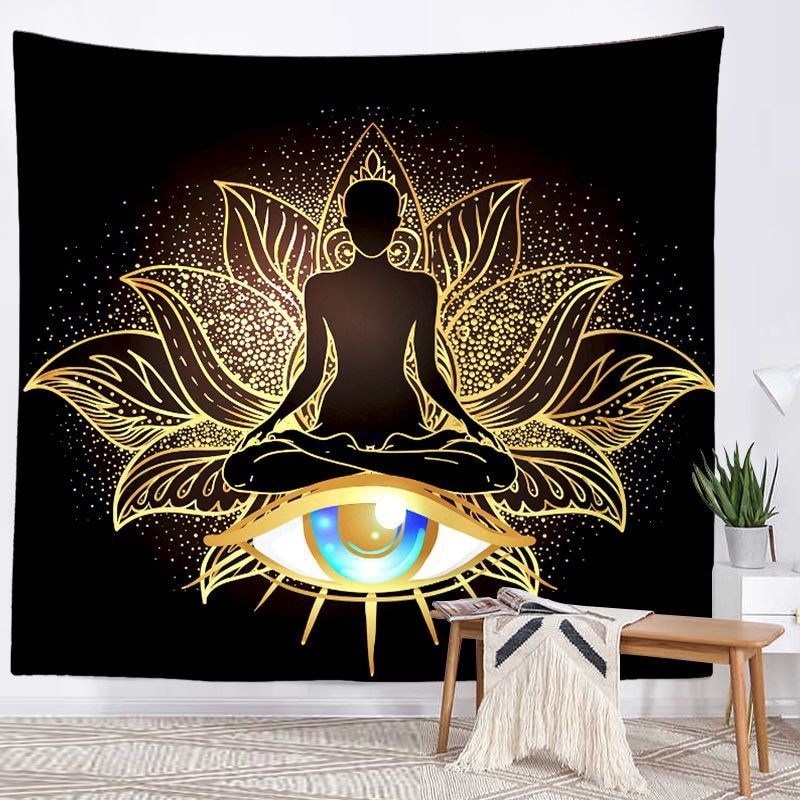 Spiritual Wall Tapestry - Chakra-Buddah-lotus-sacred geometry