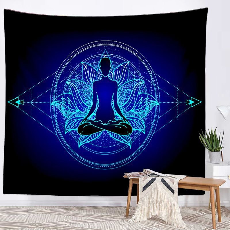 Spiritual Wall Tapestry - Chakra-Buddah-lotus-sacred geometry